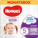 Huggies Diaper pants Ultra Comfort taille 5, 12-17kg, boîte mensuelle, 128 pièces