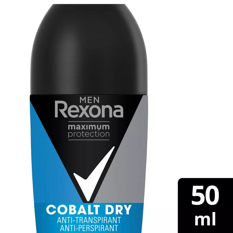 Rexona Antitranspirant Deo Roll-on Maximale Bescherming Kobalt Droog, 50 ml