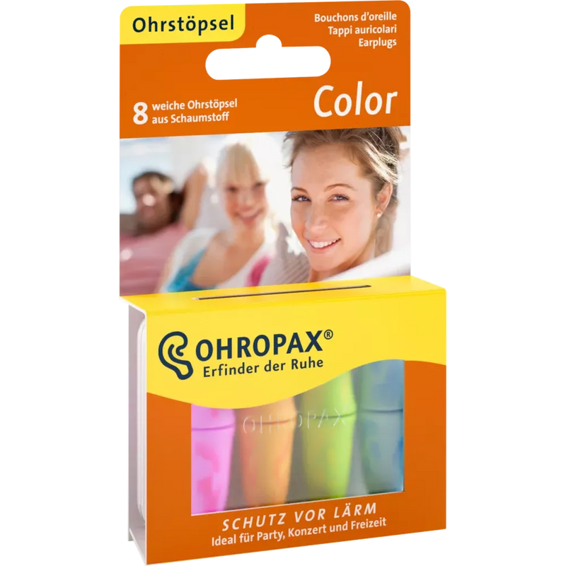 Ohropax Oordopjes Kleur, 8 stuks