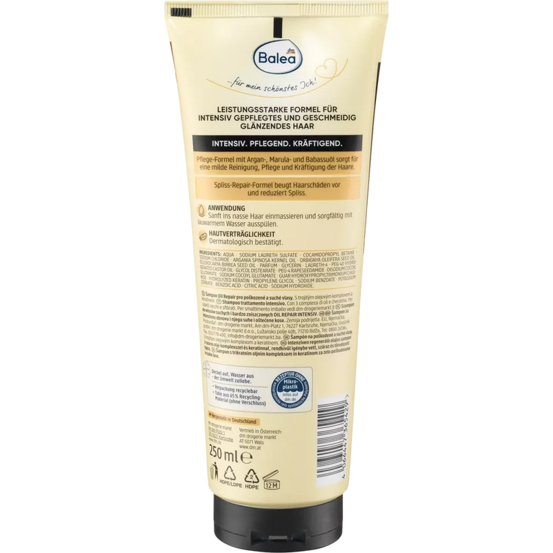 Balea Professional Shampoo Oil Repair Intensive, 250 ml