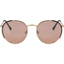 SUNDANCE Metalen zonnebril in goud met bruine accenten en bruine tint, 1 stuk