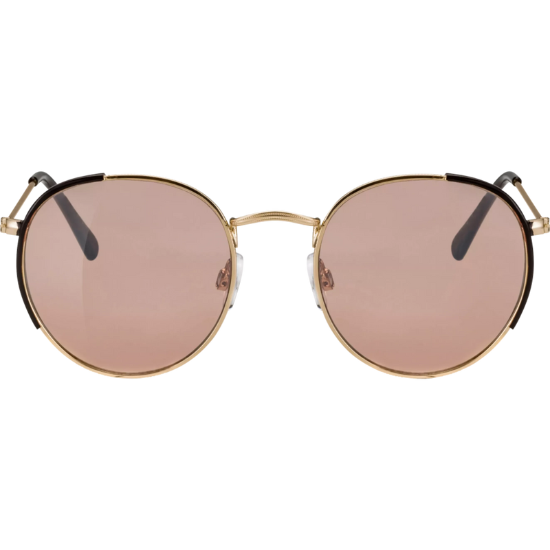 SUNDANCE Metalen zonnebril in goud met bruine accenten en bruine tint, 1 stuk