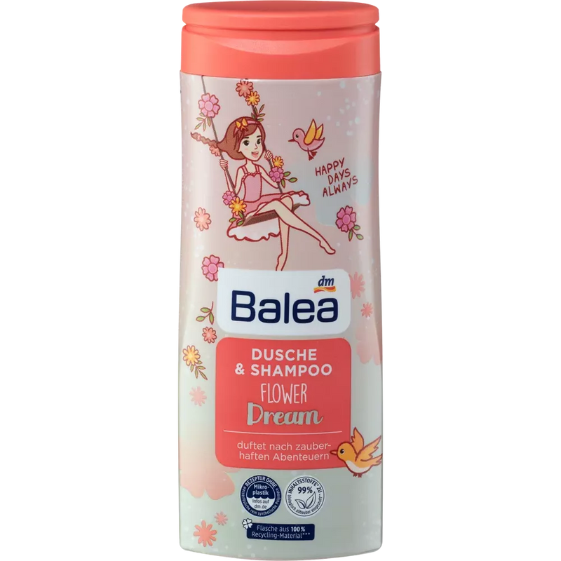 Balea Kinder douche & shampoo Flower Dream, 300 ml