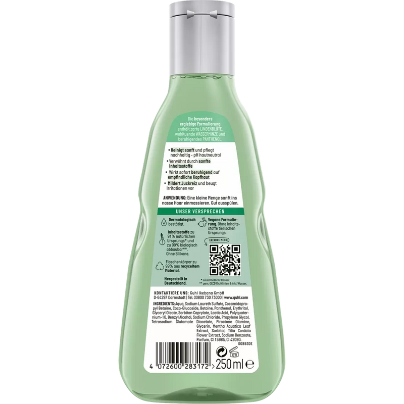GUHL Shampoo Hoofdhuid Sensitive, 250 ml