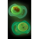 babylove Sucette night silicone, bleu/turquoise, taille 2, 5-18 mois, 2 pièces.