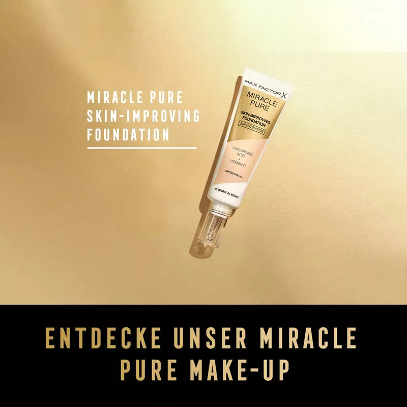 MAX FACTOR Make up Miracle Pure Foundation, Licht Ivoor 40, SPF 30, 30 ml