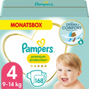 Pampers Luiers Premium Protection maat 4 Maxi, 9-14kg, maandbox, 168 stuks
