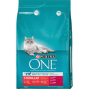 PURINA ONE Croquettes pour chat, Sterilcat, riche en boeuf et blé, 3 kg