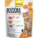 GIMCAT Snack pour chats, Nutri Pockets Malt Vitamin Mix with Beef, Salmon &amp; Catnip, 150 g
