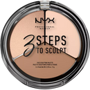 NYX PROFESSIONAL MAKEUP Poudre Contouring 3 Étapes pour Sculpter Fair 01, 15 g