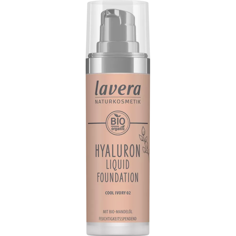 Lavera Make-up Hyaluron vloeibare foundation -Cool Ivory 02-, 30 ml