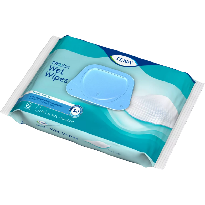 TENA Intieme verzorgingsdoekjes Wet Wipes, 48 stuks.