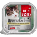 Dein Bestes Natvoer voor katten, Sensitive, rijk aan kalkoen, 100 g
