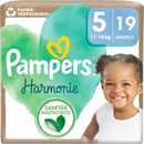 Couches Pampers Harmonie taille 5 Junior (11-16 kg), 19 pièces.