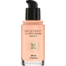 MAX FACTOR Makeup ALL DAY FLAWLESS FOND DE TEINT 3 en 1 Porcelaine 30, SPF 20, 30 ml