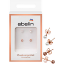 ebelin Oorbellen roségoud verguld kostuumsieraden, 4 stuks.