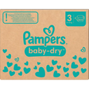 Couches Pampers Baby Dry taille 3 Midi (6-10 kg), boîte mensuelle, 222 pièces.