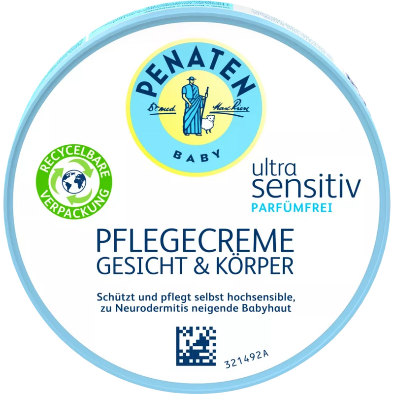 Penaten Baby Care Cream Face & Body ultra sensitive, 100 ml