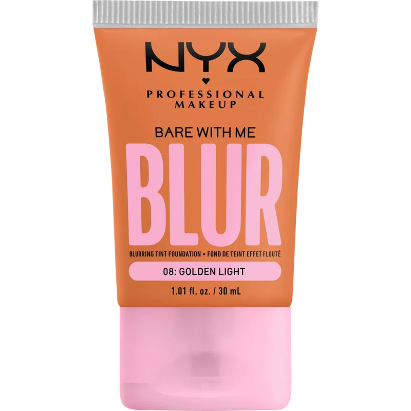 NYX PROFESSIONAL MAKEUP Foundation Bare With Me Blur Tint 08 Golden Light, 30 ml