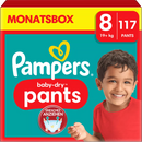 Pampers Baby Pants Baby Dry Gr.8 Extra Large (17+ kg), boîte mensuelle, 117 pièces.