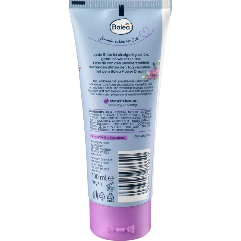 Crème pour les mains Balea Flower Dream, 100 ml