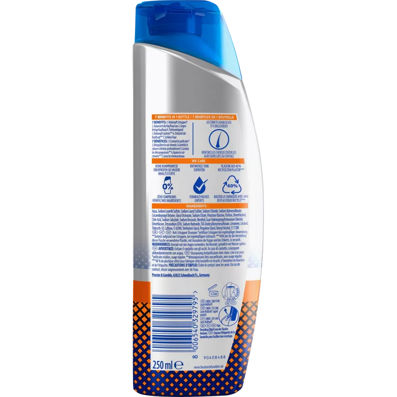 head&shoulders Antiroosshampoo 7in1 Advanced Anti-Hair Loss, 250 ml