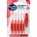 Dontodent Interdentale ragers rood 0,5 mm ISO 2, 6 stuks.