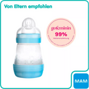 MAM Easy Start Biberon Anti-Colique, Bleu, Dès la Naissance, 160 ml, Lot de 1