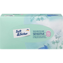 Soft&Sicher Zakdoeken doos sensitive 3ply, 72 stuks.