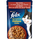 Felix Katten Natvoer, Volwassen, Sensations Jellies met rundvlees & tomaat, 85 g