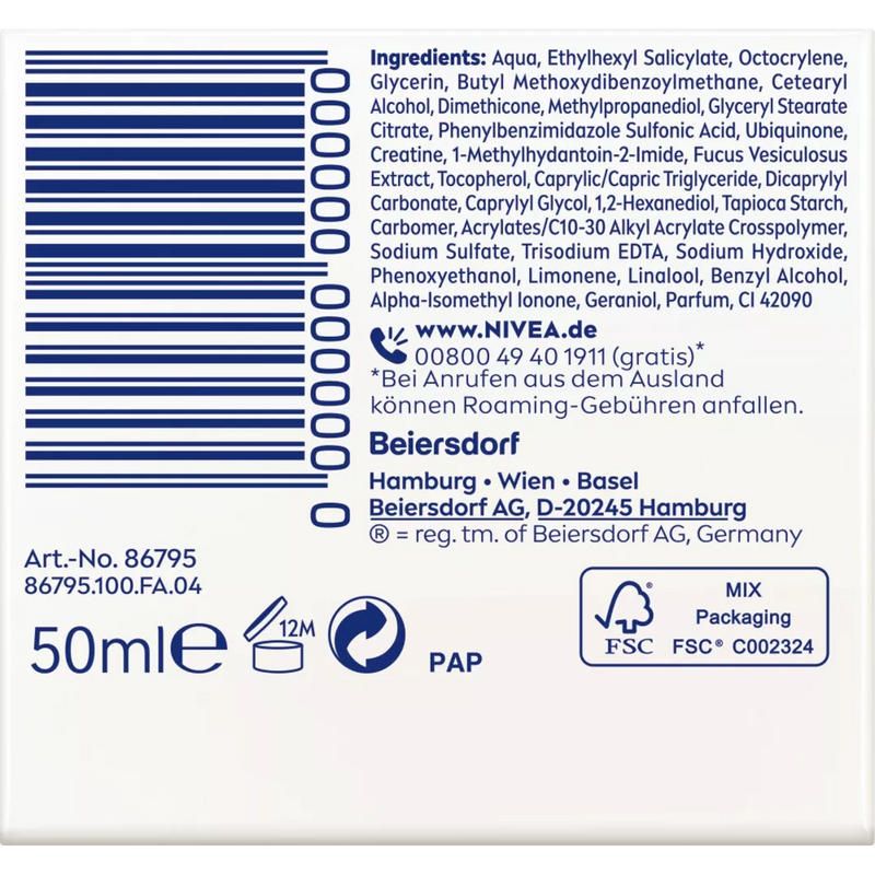 NIVEA Dagcrème Q10 poriënverfijning, 50 ml