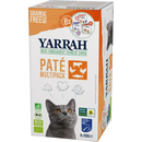 Yarrah Nourriture humide pour chats, Bio Pâté au bœuf, poulet, dinde et saumon, Multipack (8 x 100g), 800 g