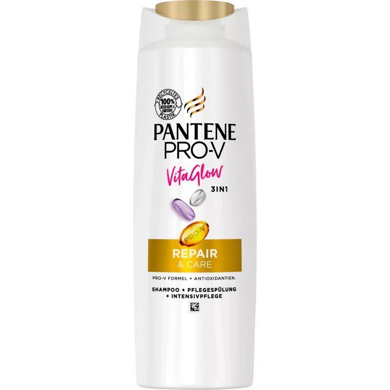 PANTENE PRO-V Shampoo & Conditioner & Haarbehandeling 3in1 Vita Glow Repair & Care, 250 ml
