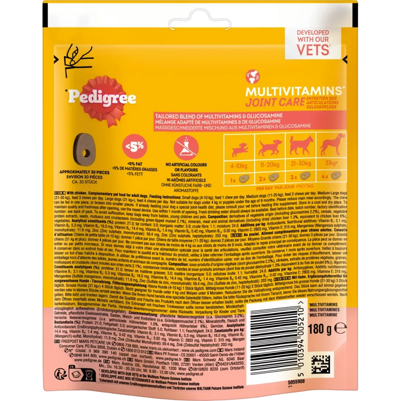 Pedigree Voedingssupplement Dog Joint Care Multivitaminen, 180 g