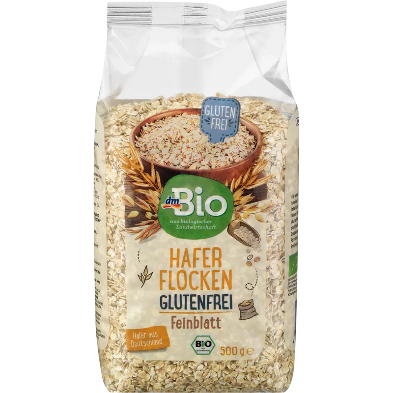 dmBio Havervlokken Glutenvrij Fijnbladig, 500 g