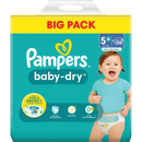 Couches Pampers Baby Dry Gr.5+ Junior Plus (12-17 kg), paquet en vrac, 56 pièces.