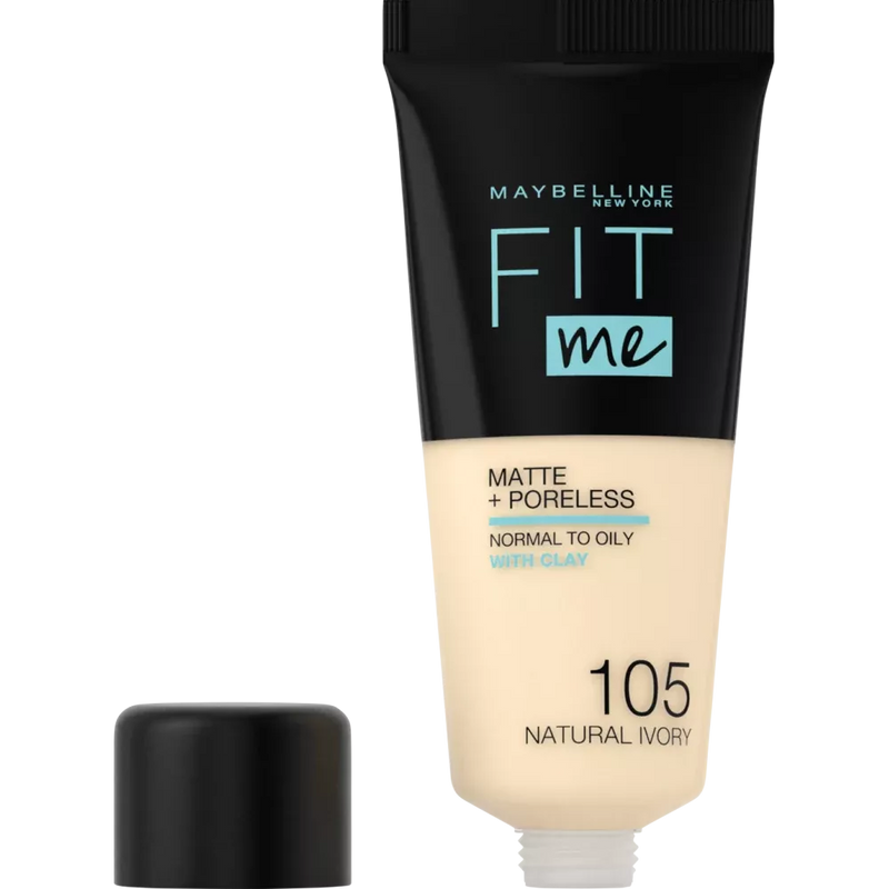 Maybelline New York Make-up Fit Me Matte & Poreless 105 Natural Ivory, 30 ml