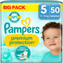 Couches Pampers Premium Protection Taille 5 Junior (11-16 kg), paquet en vrac, 50 pièces.