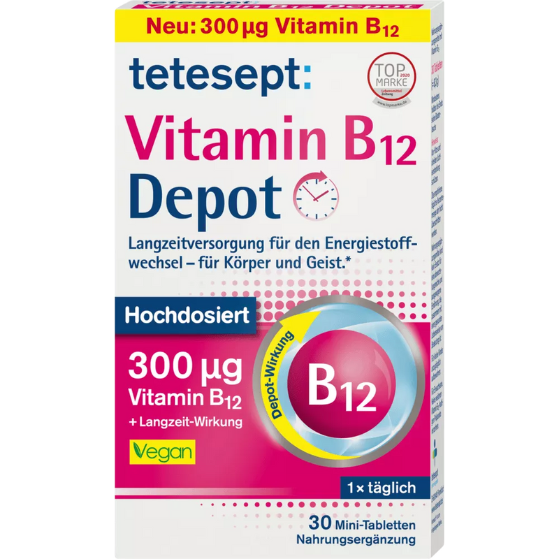 tetesept Vitamine B12 Mini-tabletten 30 stuks, 8,3 g
