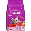 Croquettes Whiskas au bœuf pour chats adultes de 1 an et plus, 3,8 kg