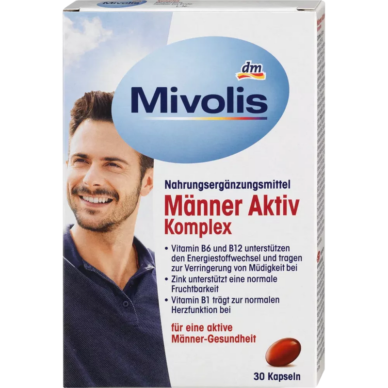 Mivolis Men Active Complex, Capsules, 30 stuks, 26 g