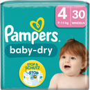 Pampers Luiers Baby Dry maat 4 Maxi (9-14 kg), 30 stuks.