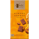 iChoc Chocolade, amandel-sinaasappel, rijstchocolade met amandelen en sinaasappel, 80 g