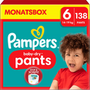 Pampers Baby Pants Baby Dry Gr.6 Extra Large (14-19 kg), boîte mensuelle, 138 pièces.
