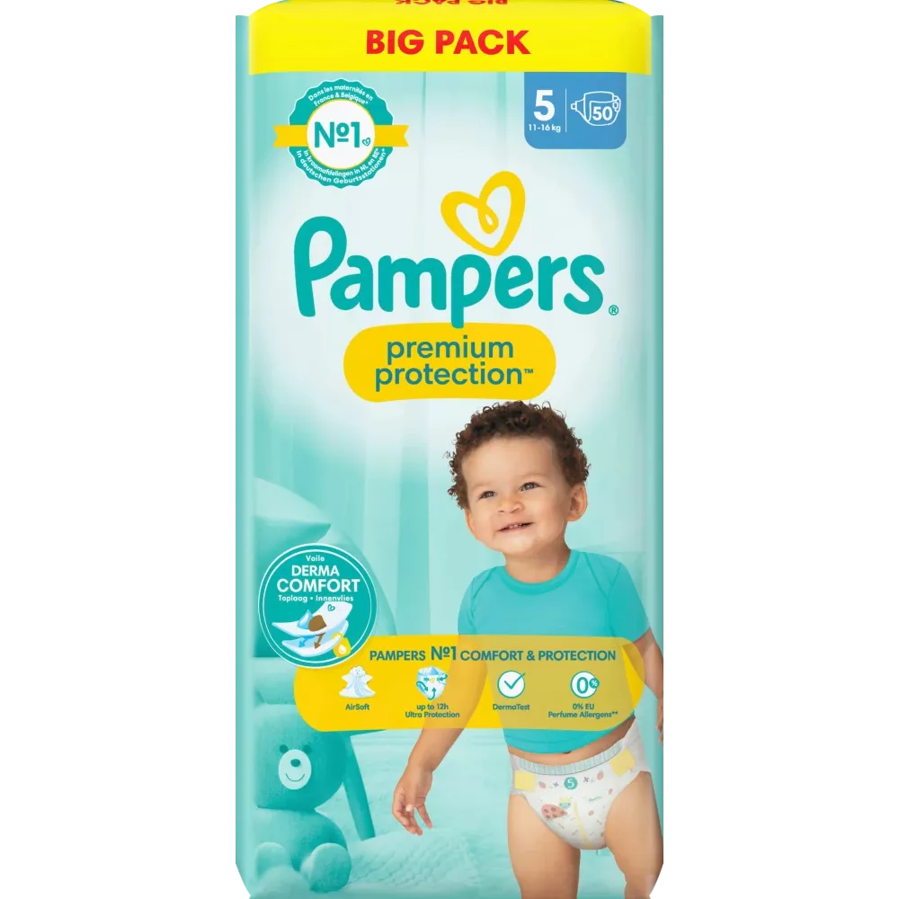Pampers - Premium Protection - Maat 5 - Mega Pack - 68 luiers - 11/16 KG