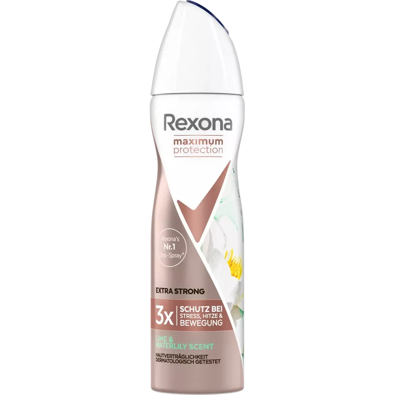 Rexona Antitranspirant Deospray Maximale Bescherming Limoen & Waterlelie, 150 ml