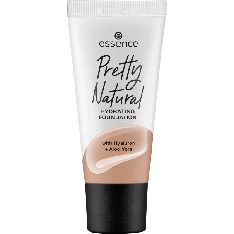 essence cosmetics Make-up Pretty Natural hydraterende foundation Warm Honeycomb 240, 30 ml