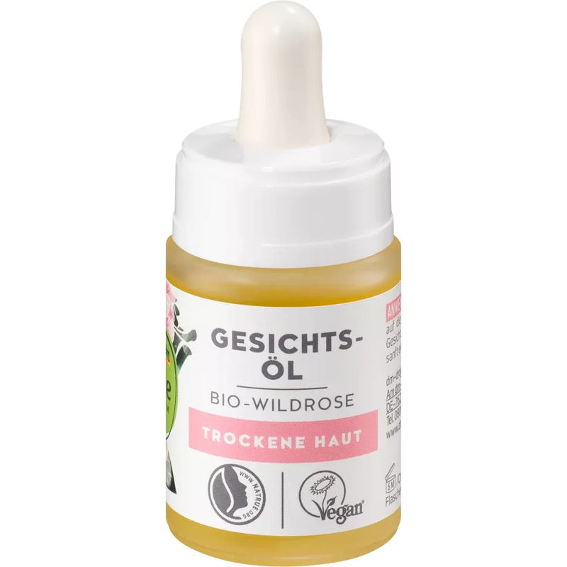 alverde NATURKOSMETIK Gezichtsolie Biologische Wilde Roos, 15 ml