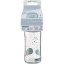Biberon Babylove en verre à col large, bleu, dès la naissance, 240 ml, 1 pièce