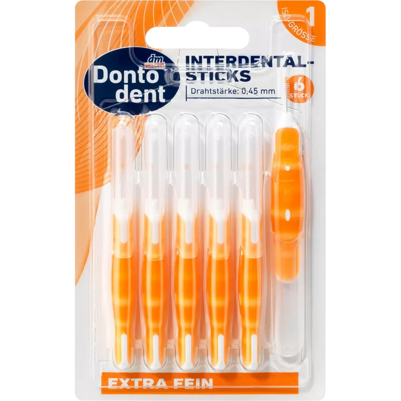 Dontodent Interdentale ragers oranje 0,45 mm ISO 1, 6 st.